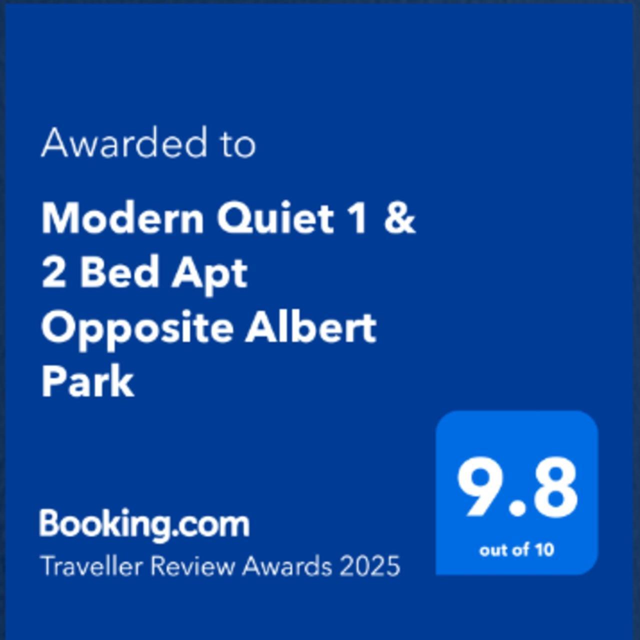 Modern Quiet 1 & 2 Bed Apt Opposite Albert Park Melbourne Eksteriør bilde