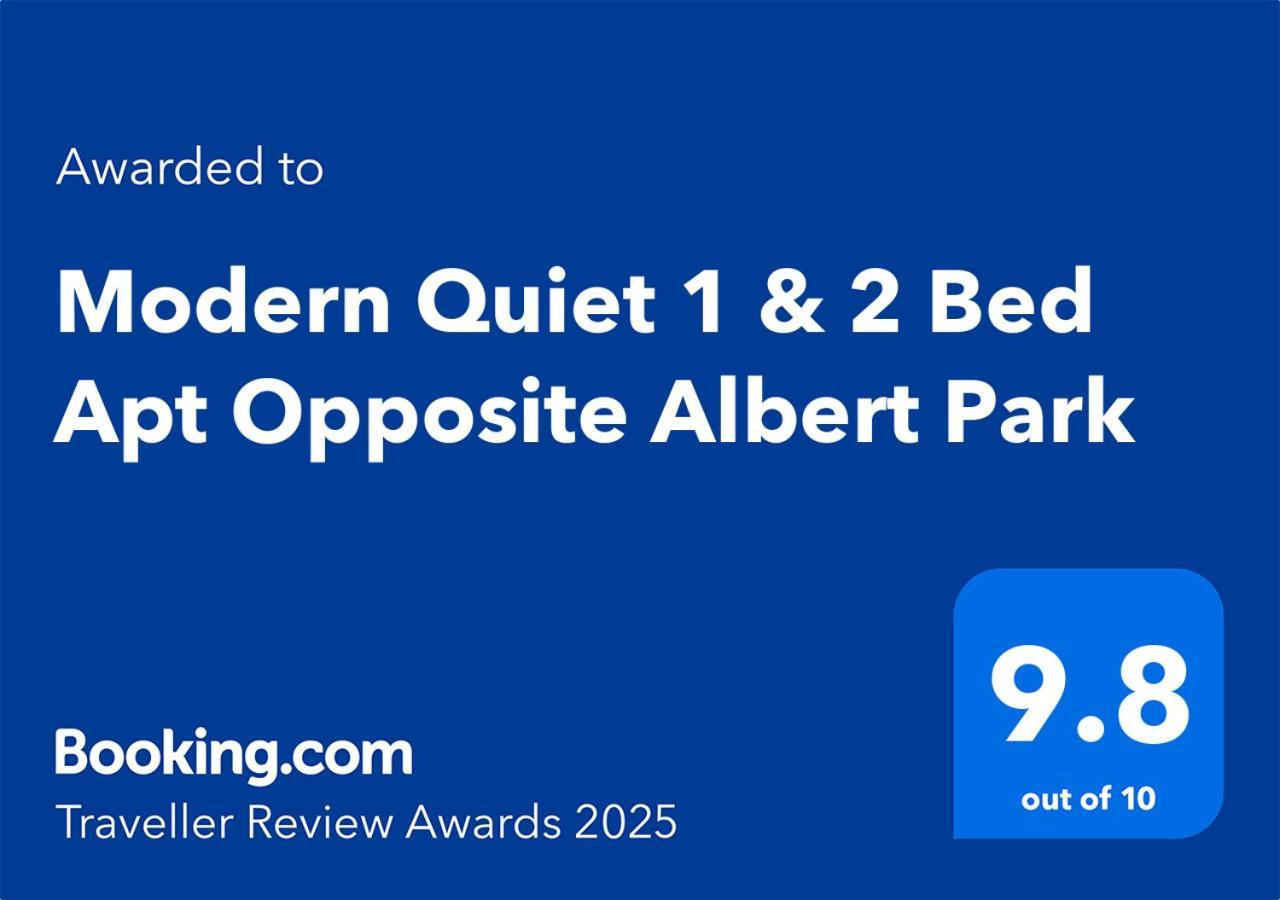 Modern Quiet 1 & 2 Bed Apt Opposite Albert Park Melbourne Eksteriør bilde